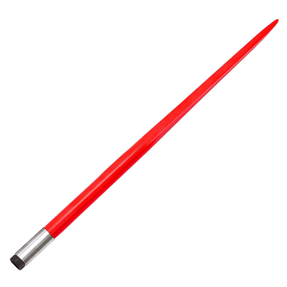 Garvee Hay Spear 49 Bale Spear 4000 lbs Capacity, Bale Spike Quick Attach Square Hay Bale Spears 1 3/4 wide, Red Coated Bale Forks, Bale Hay Spike with Hex Nut & Sleeve for Buckets Tractors Loaders
