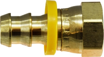 1/2X1/2 PUSH ON HOSE BARB X F 45/37 FLARE SWIVEL