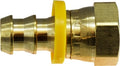 1/4X1/4 PUSH ON HOSE BARB X F 45/37 FLARE SWIVEL
