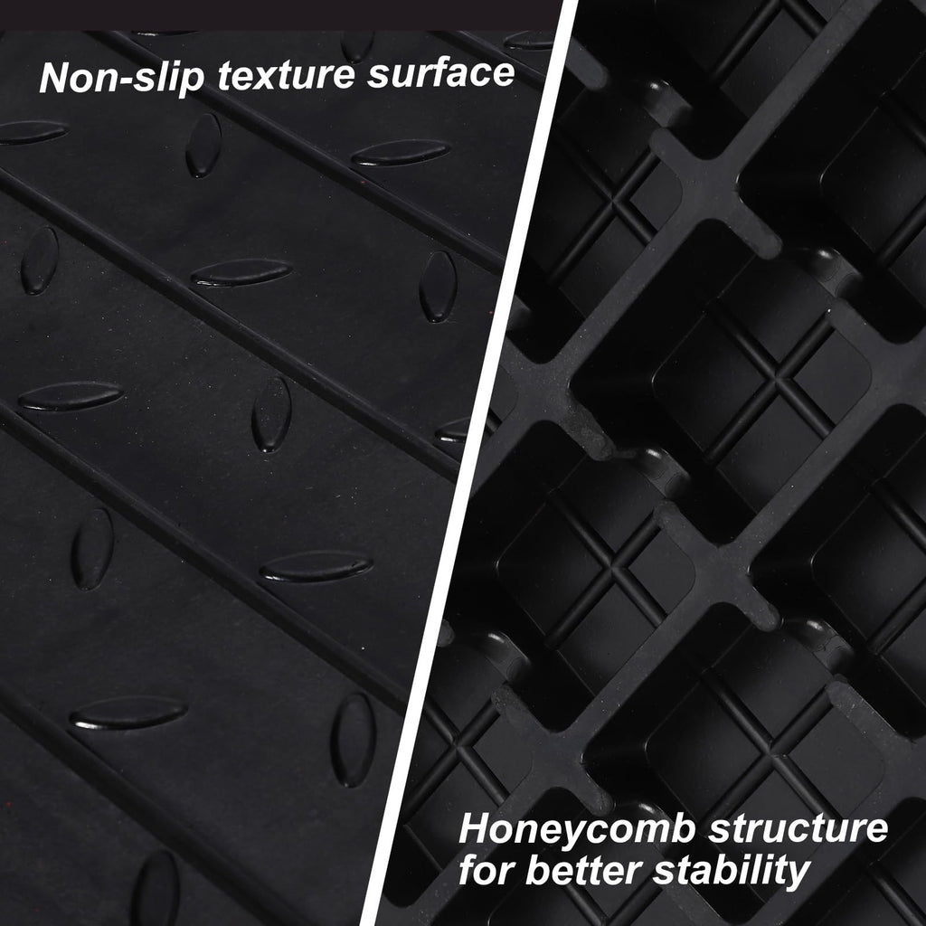 Garvee 24x42x3 Inch - Heavy Duty Rubber Curb Ramp 4.1 Rise Height for Driveways - Trucks, Buses, Wheelchairs