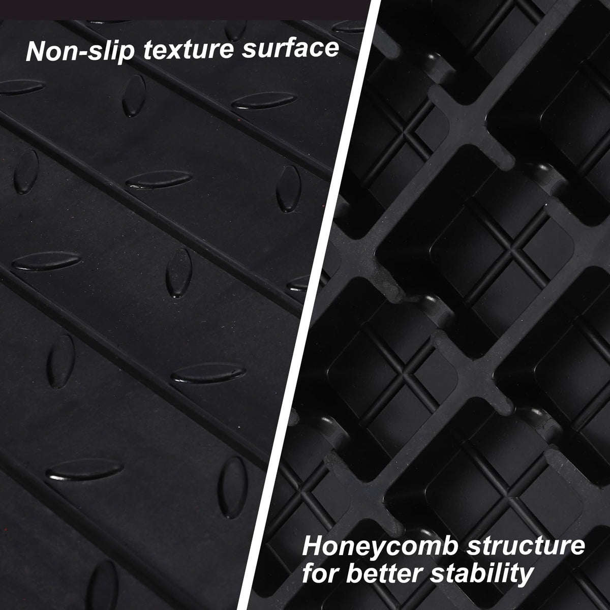 Garvee 24x42x3 Inch - Heavy Duty Rubber Curb Ramp 4.1 Rise Height for Driveways - Trucks, Buses, Wheelchairs