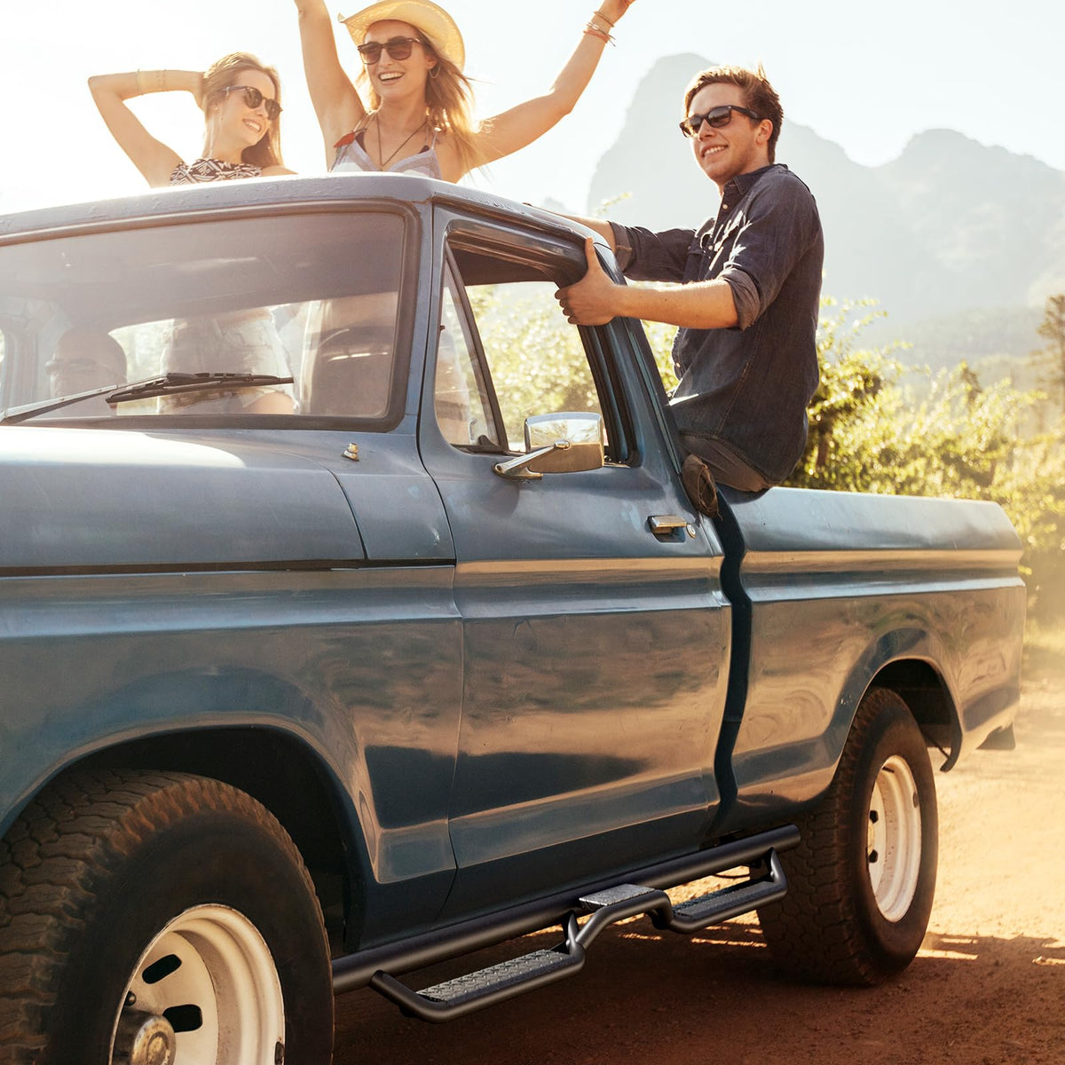 Garvee Running Board Nerf Bar Enhanced Durability, Simple Assembly Aluminum Alloy Stylish Design 1500/2500/3500 Vehicle Access