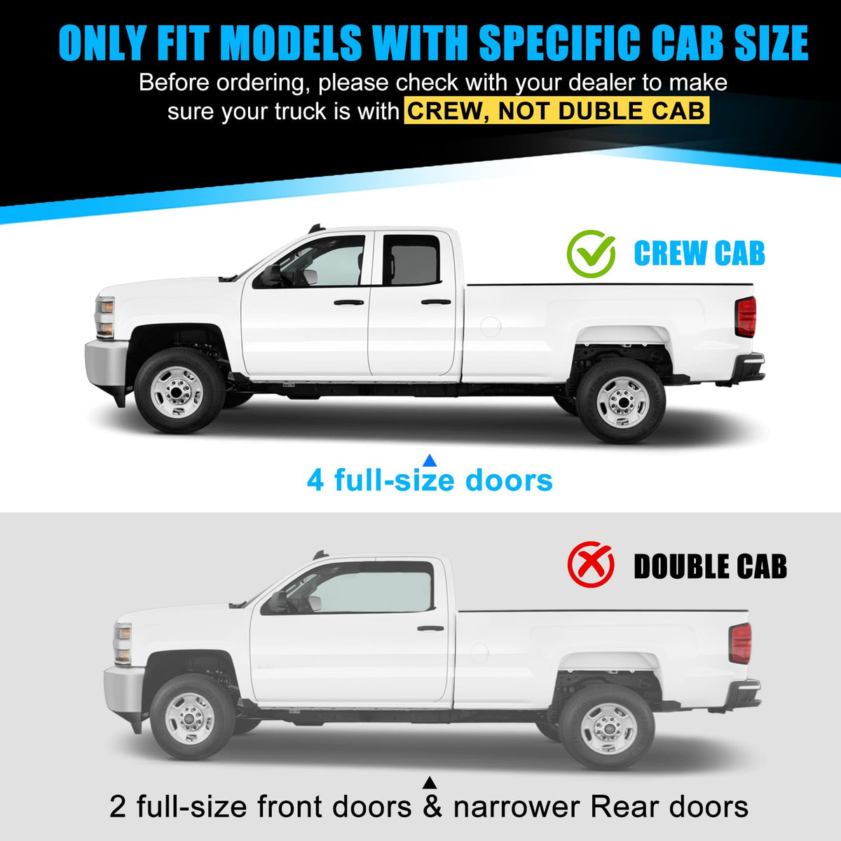 Garvee Running Board Nerf Bar Enhanced Durability, Simple Assembly Aluminum Alloy Stylish Design 1500/2500/3500 Vehicle Access