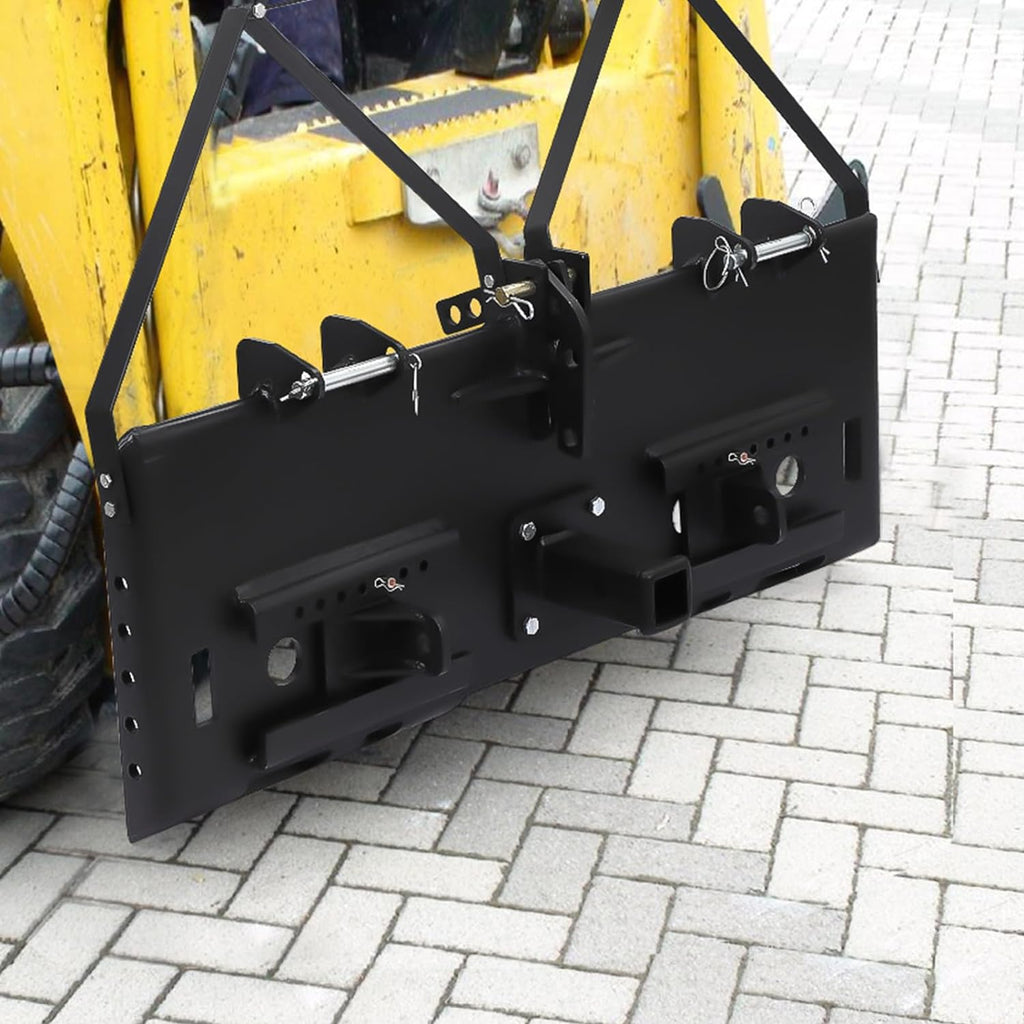 Garvee Hitch Wall Mount,2 Bolt-On Receiver Opening Hitch Tube,20,000 LBS Bumper Trailer Hitch Compatible for Skid Steer Mount Plate,Heavy Duty Hitch Receiver for Tractor,Lawn Mower,Ut