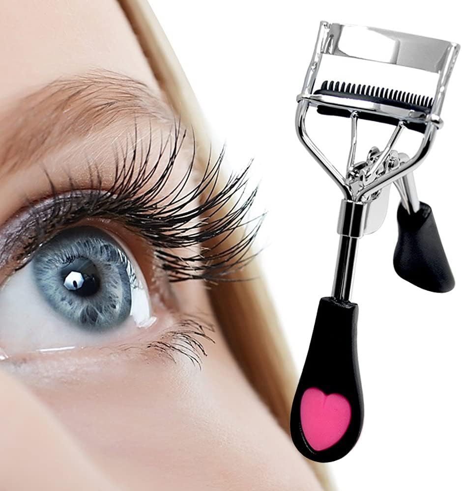 Ergonomic pinch-free lash curler with rust-resistant metal frame for daily beauty